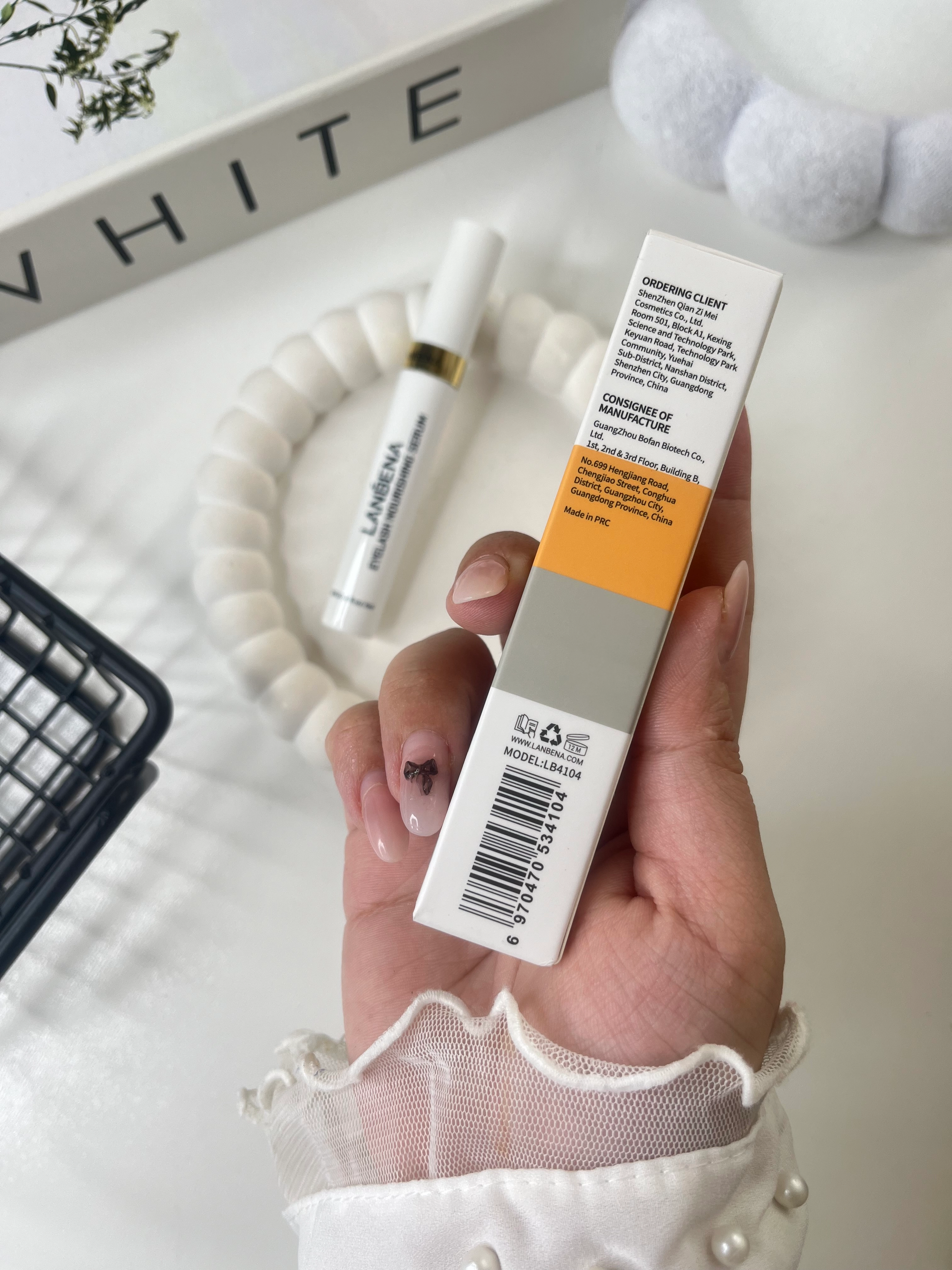 تصویر بسته‌بندی سرم لانبنا اصلی Eyelash Nourishing Serum