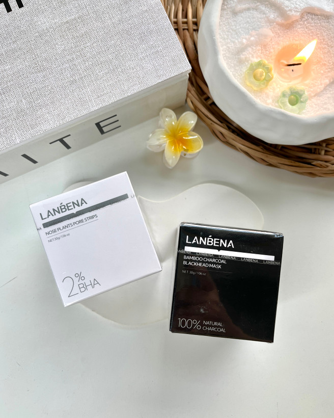 خرید ارزان قیمت چسب بینی لانبنا سفید و زغالی