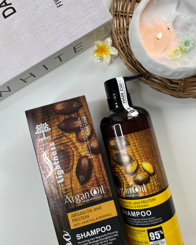 شامپو مو روغن آرگان لایتنس نرمی و لطافت موها