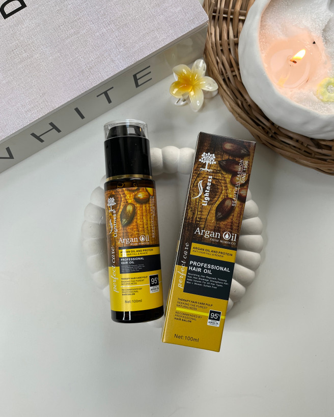 خرید روغن مو آرگان لایتنس برای تقویت و ترمیم مو
