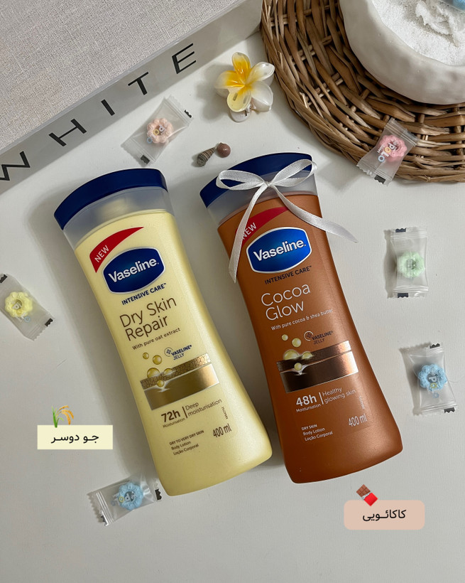 لوسیون بدن وازلین شکلاتی خوشبو کننده و ابرسان پوست بدن