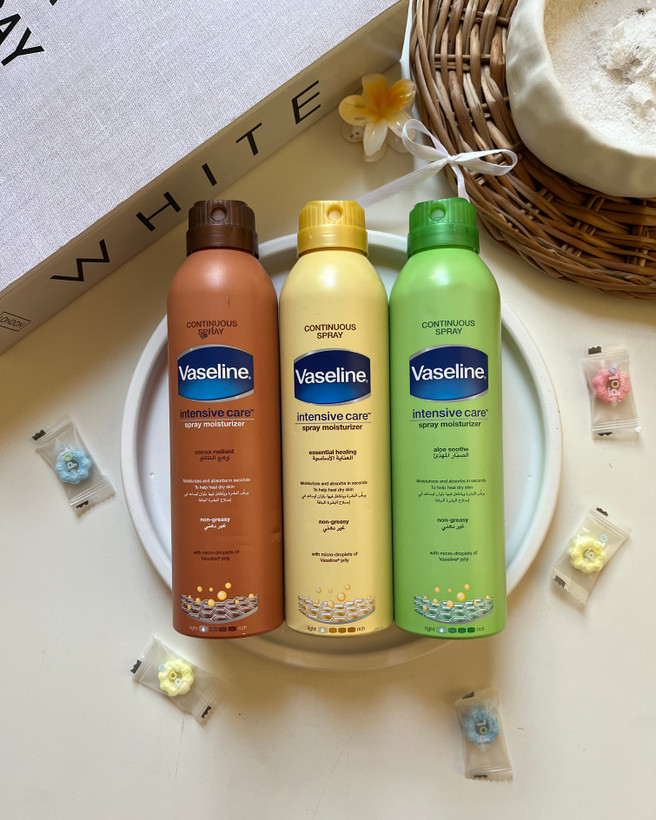 خرید اسپری لوسیون وازلین با دو رایحه شکلاتی و آلوورا ۱۹۰ میل