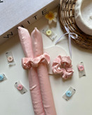 رولر پارچهای ساتن مو یکتکه مناسب فر طبیعی و بدون حرارت با طرحهای کیوت