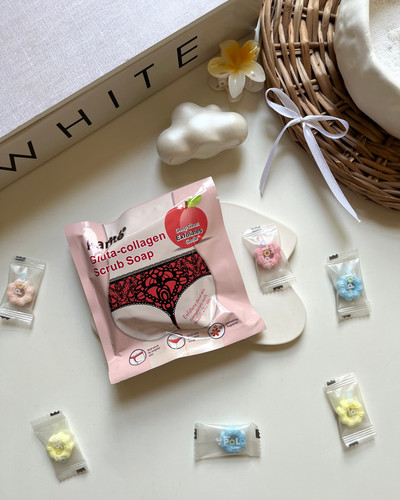 صابون اسکراب کاریتا گلاتا کلاژن مناسب لایهبرداری ملایم و روشنسازی پوست بدن