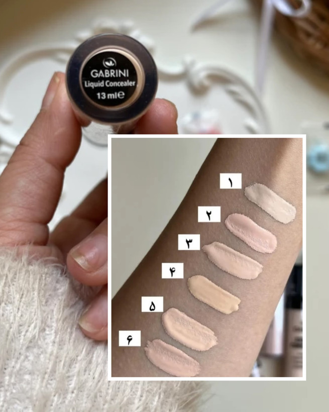 رنگبندی کانسیلر گابرینی رفع تیرگی زیرچشم اورجینال و ارزان قیمت