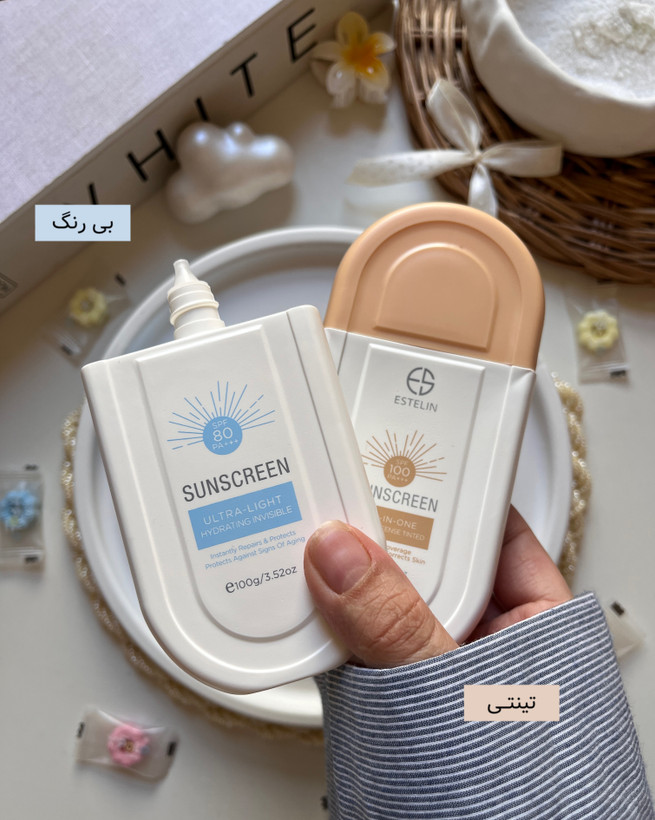خرید ضدآفتاب رنگی تینتی و بی رنگ استیلن با پوشش طبیعی