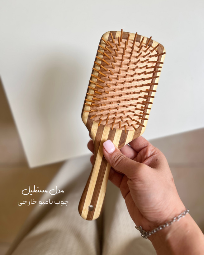 ابر شانه چوبی با کیفیت بالا برای مرتبسازی موهای خشک، نازک و فر
