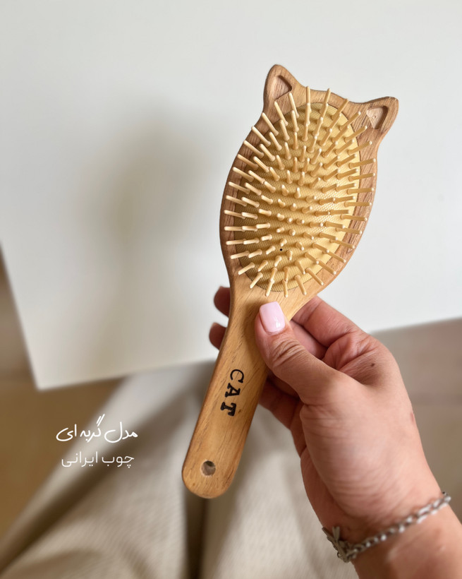 شانه چوبی مخصوص ماساژ پوست سر و جلوگیری از ریزش و تقویت رشد مو