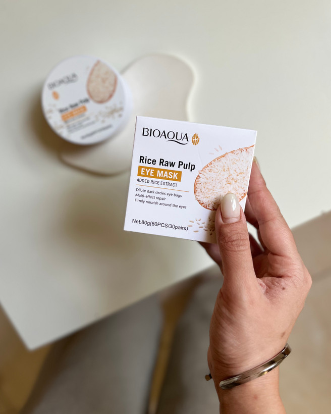 . ماسک زیر چشم BIOAQUA Rice Raw Pulp حاوی عصاره برنج برای مراقبت از پوست